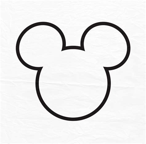 Mickey Mouse Outline. Mickey Mouse SVG instant download design | Etsy