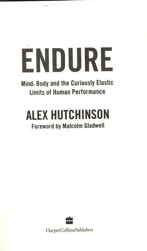 Endure Alex Hutchinson 9780008308186 Blackwells