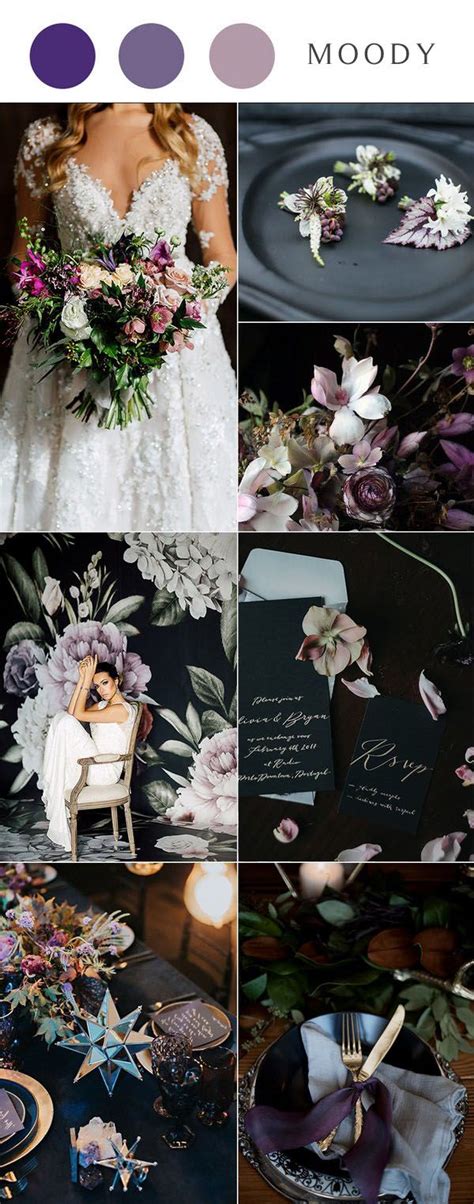 8 Chic Moody Fall Wedding Color Palettes Wedding Colors Wedding