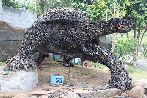 Giant Steampunk Turtle Made Of Thousands Of Pieces Of
