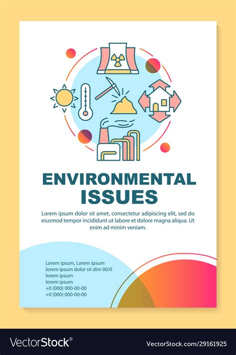 Environmental Issues Poster Template Layout Vector Image
