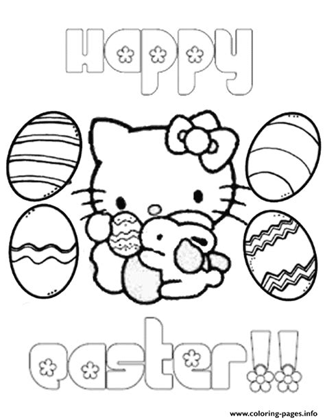 Hello Kitty Easter Bunny Coloring Pages Coloring Pages