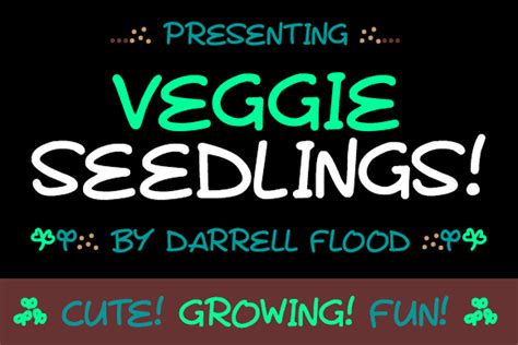 Veggie Seedlings Font Hawtpixel Darrell Flood Fontspace