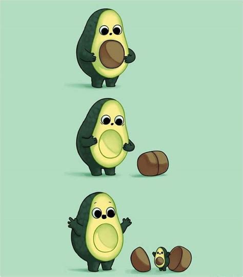 Another Blog Funny Illustration Avocado Cartoon Cute Illustration