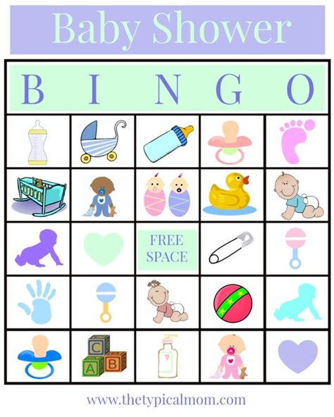 Before the baby shower, print off these free baby shower bingo cards. Baby shower bingo · The Typical Mom