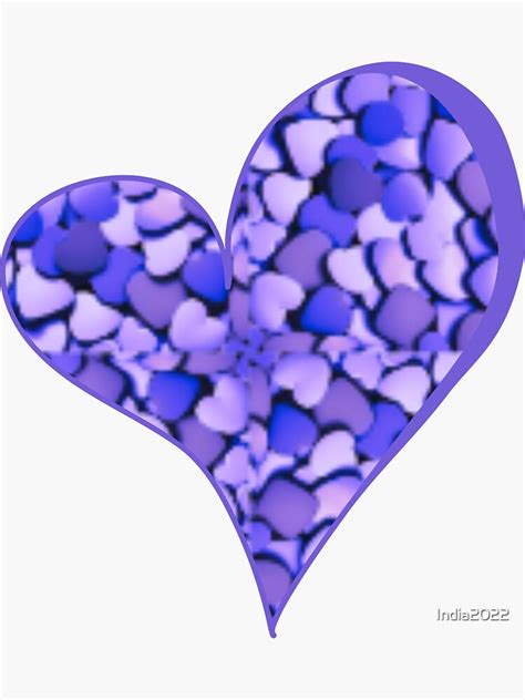 Purple Candy Heart Pattern Sticker For Sale By India2022 Redbubble