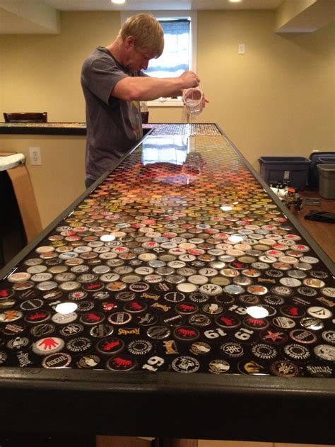 After a few weeks, place them inside the fridge to chill before consumption. Build an awesome custom bottle cap bar top | Your Projects@OBN