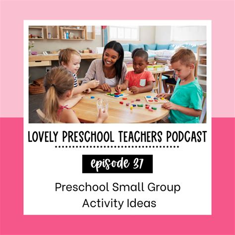 Preschool Small Group Activity Ideas