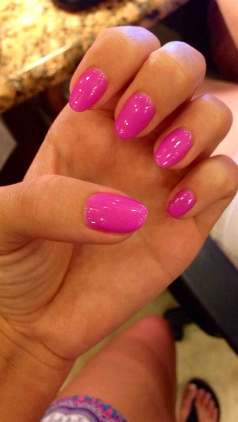 pink acrylic nails round nails pretty nails