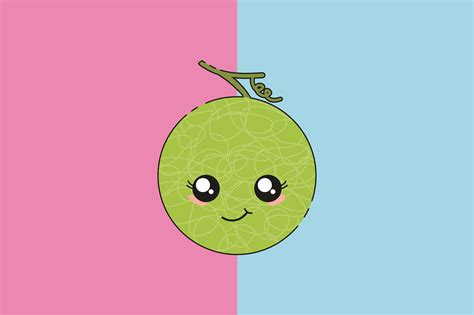 melon kawaii cute illustration graphic by purplebubble · creative fabrica