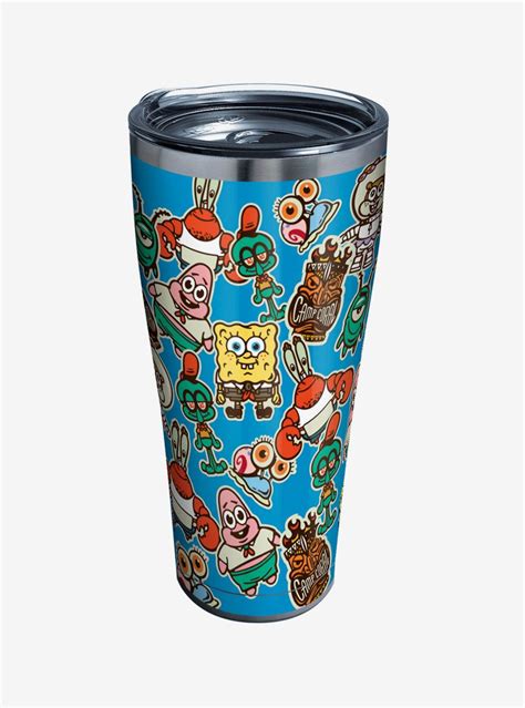 Spongebob Squarepants 30oz Stainless Steel Tumbler With Lid Stainless