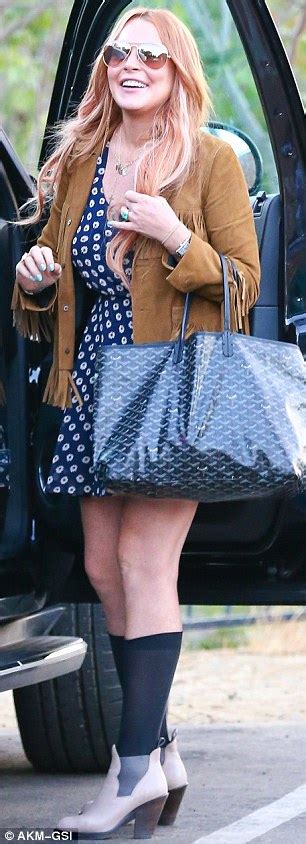 Lohan Shows Off Skinny Legs In London Almost 1 Year After Leaving Rehab