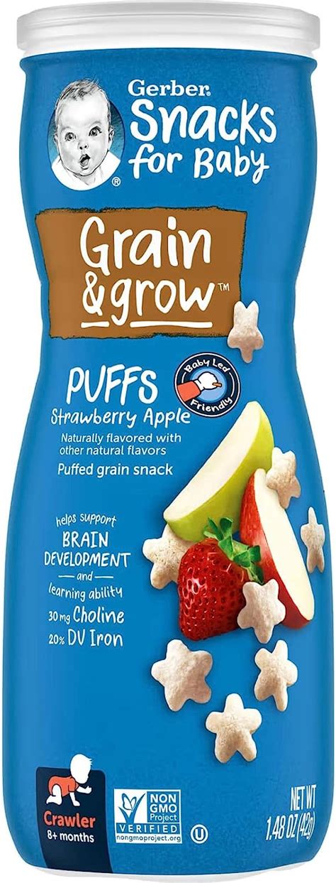 Gerber Puffs Cereal Snack Strawberry And Apple Buy Online At Best
