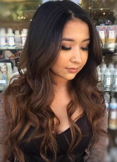 Nothing really except the hair going black since your dying it that color. Long Black Hair With Brown Balayage | Mocha color hair ...