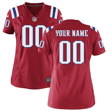 Womens Nike Red New England Patriots Custom Throwback Game Jersey