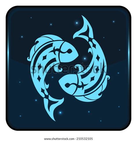 Pisces Zodiac Sign Vector Illustration Stock Vector Royalty Free