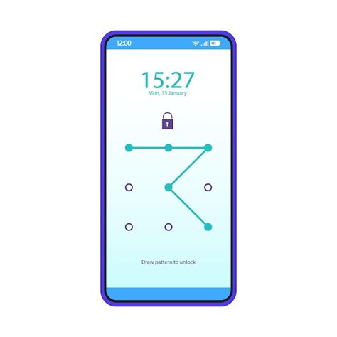 Premium Vector Pattern Lock Smartphone Interface Vector Template