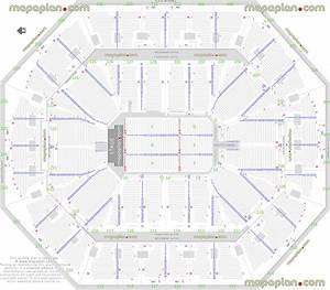 Detailed Seat Row Numbers End Stage Concert Sections Floor Plan Map