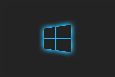 Windows 10 Logo Blue Glow Hd Wallpaper Peakpx