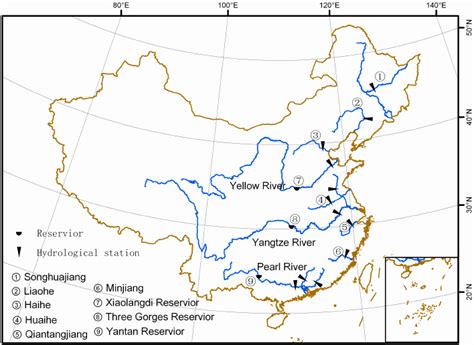 A Sketch Map Of The Main Rivers In China Download Scientific Diagram