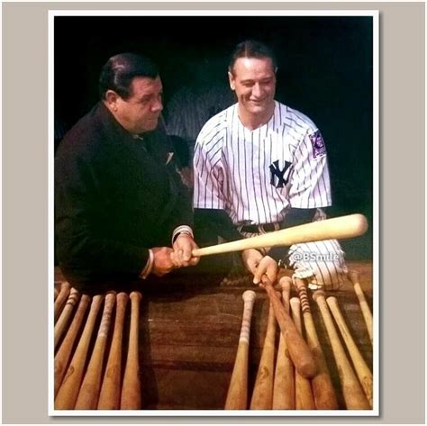 In 1939 Babe Ruth And Lou Gehrig At The World Series ~ This Rare Color