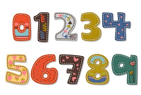 Beautiful Print On Bold Font Numbers For Kids 533161 Vector Art At Vecteezy