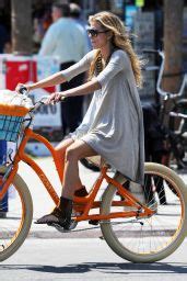 Annalynne Mccord Cycling Home From Lunch In Venice August