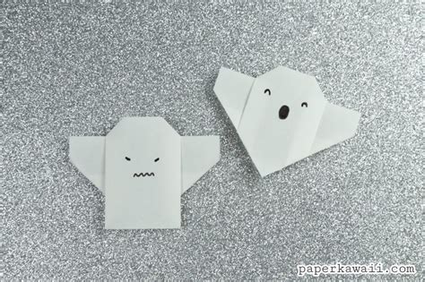 Easy Origami Ghost Tutorial For Halloween Paper Kawaii