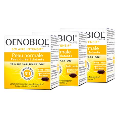 Oenobiol Solaire Intensif Peaux Normales 30 Capsules Lot X3