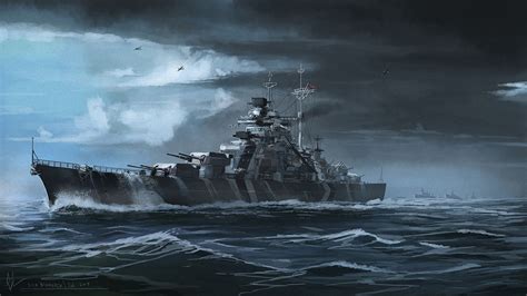 Acorazado Bismarck 1940 Alemania Military Art Military History