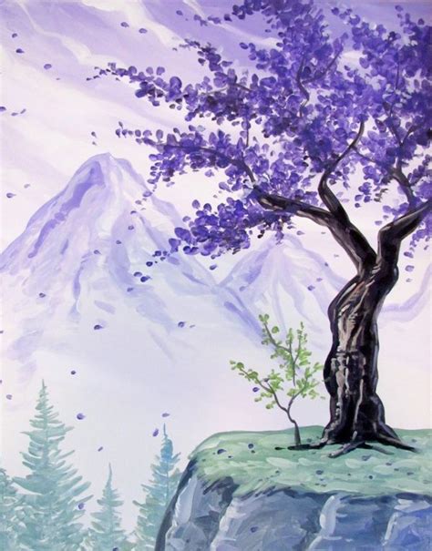 Easy Tree Painting Ideas Tree Painting Watercolor Art Canvas Art