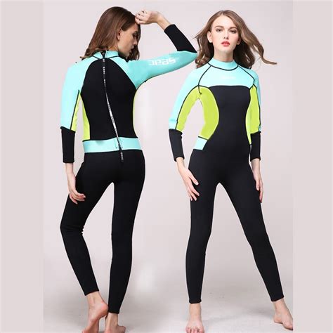 Womens Wetsuit 3mm Premium Neoprene Full Wetsuits Girls Diving Suits Scuba Surfing Sknorkeling
