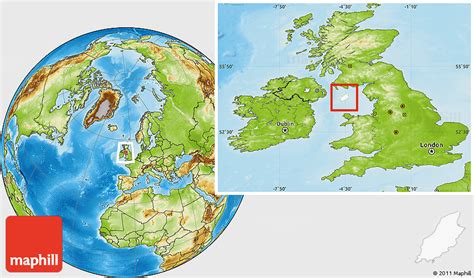 4.2 creating new map definitions. Blank Location Map of Isle of Man, physical outside