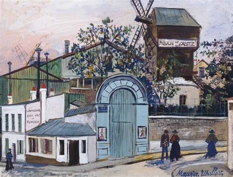 Maurice Utrillo 1883 1955 Moulin De La Galette Carrefour Rue Lepic