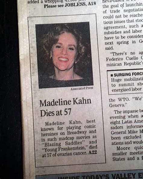 Enjoy the best madeline kahn quotes at brainyquote. MADELINE KAHN "Blazing Saddles" Comedy Movie Film Actress ...