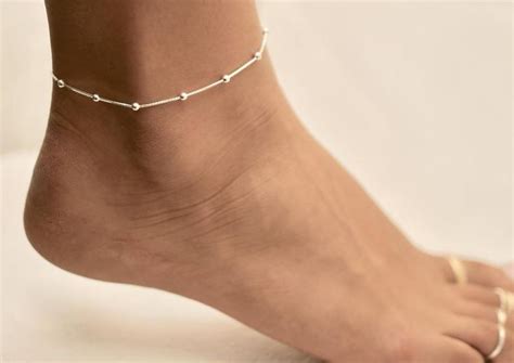 Simple Anklet Anklets Gold Anklets Silver Anklet Anklet Etsy Ankle