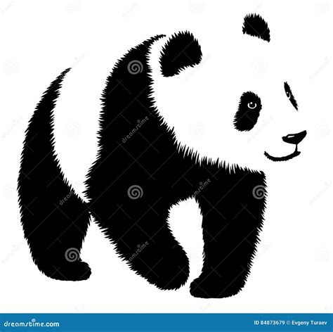 Black And White Panda Bear Head Cartoon Vector