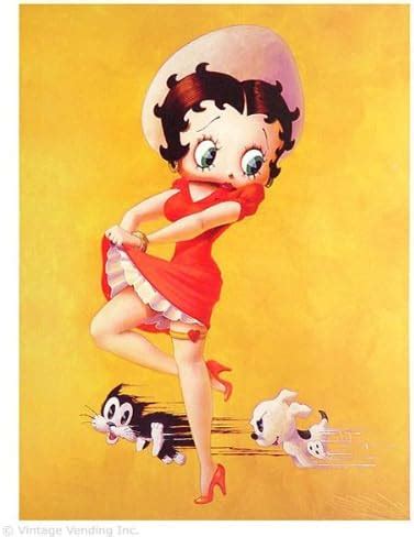 Amazon Com Betty Boop In Her Boa Vintage Sexy Animated Pin Up Cartoon