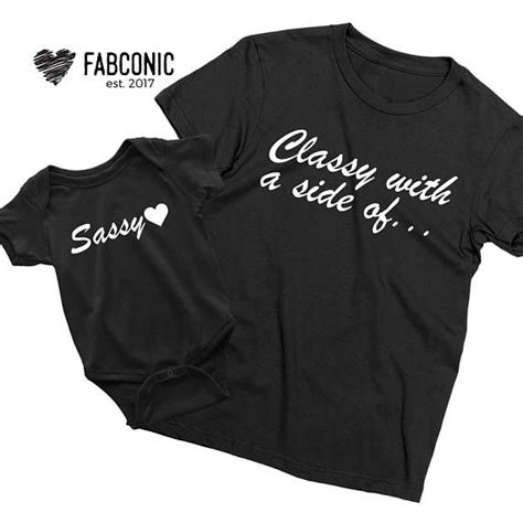 classy with a side of sassy mother daughter shirts mother etsy mother daughter shirts