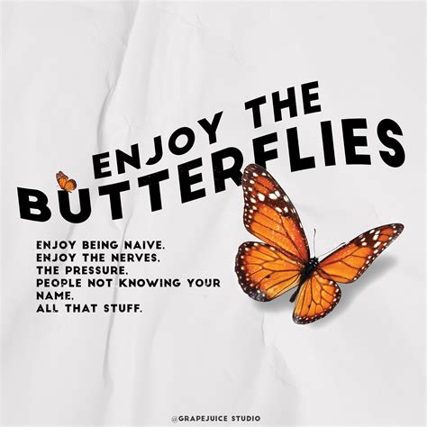 Digital Enjoy The Butterflies Quote Poster Printable A4 A3 Download