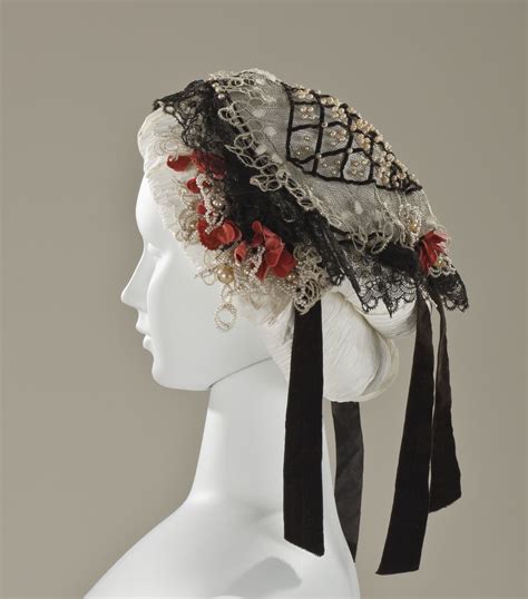Womans Bonnet Fanchon Lacma Collections Victorian Hats Hats