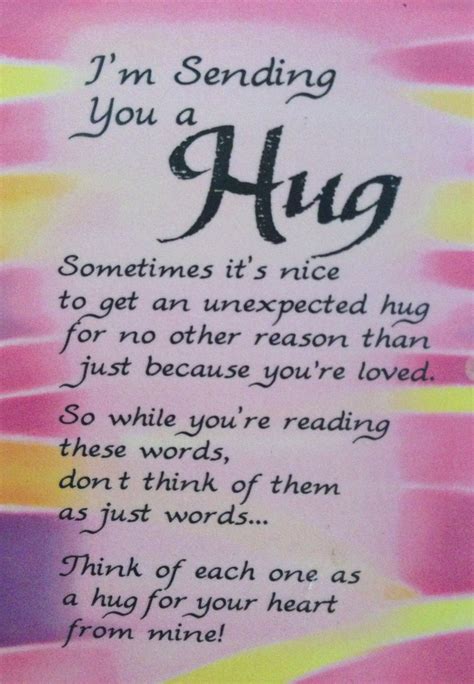 Im Sending You A Hug Hope To Receive One Back Hug Quotes