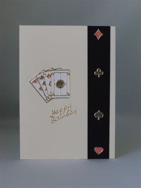 Cards have often been used for purposes other than just playing games. 'Playing Cards' gents handmade birthday card. | Birthday cards, Handmade birthday cards ...