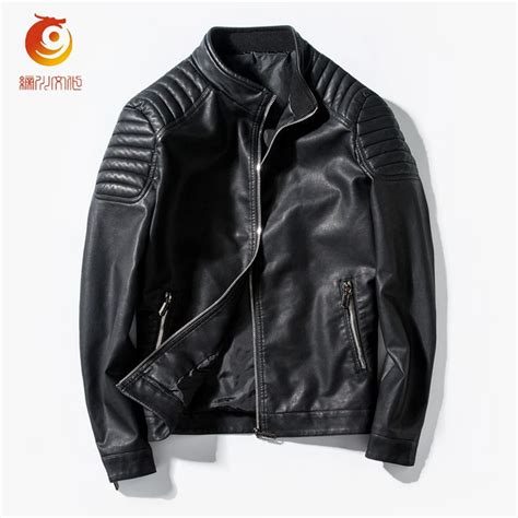 2017 New Arrival Black Pu Leather Jackets Men S Jacket Outwear Men S