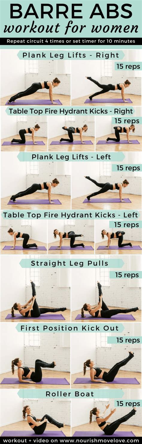 Minute Barre Abs Workout Barre Barre Workout Barre Exercises