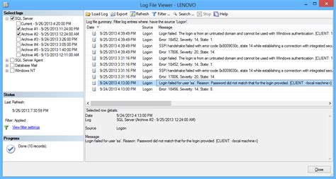 Audit Failed SQL Server Logins Part 2 Using Native Tools To