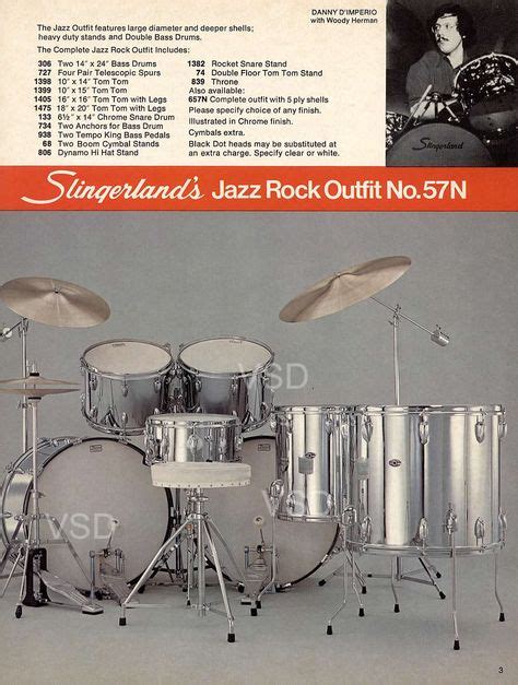 From 1977 1978 Slingerland Drum Catalog Classic Buddy Rich Outfit