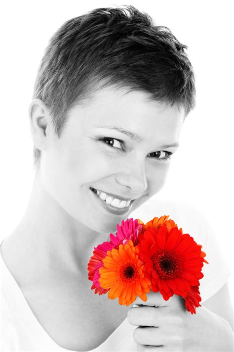 Woman Portrait With Flowers Free Stock Photo Public Domain Pictures