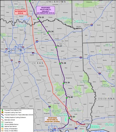 Keystone Pipeline Texas Map