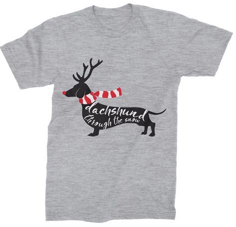 Dachshund Through The Snow T Shirt Christmas Weiner Dog Shirt Cute Xmas